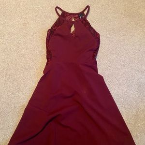 Speechless Wine-colored Dress